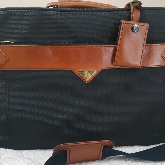 Yves Saint Laurent Black and Brown Briefcase - Picture 3 of 6
